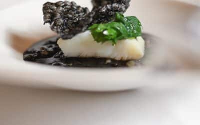 Salt Cod Fillet with Squid Ink, Inspired by Le Général Noir